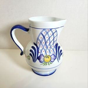 Vintage Andrea by Sadek Blue and White Pitcher